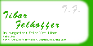 tibor felhoffer business card